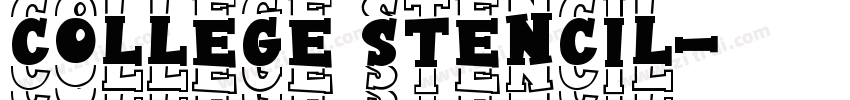 College Stencil字体转换